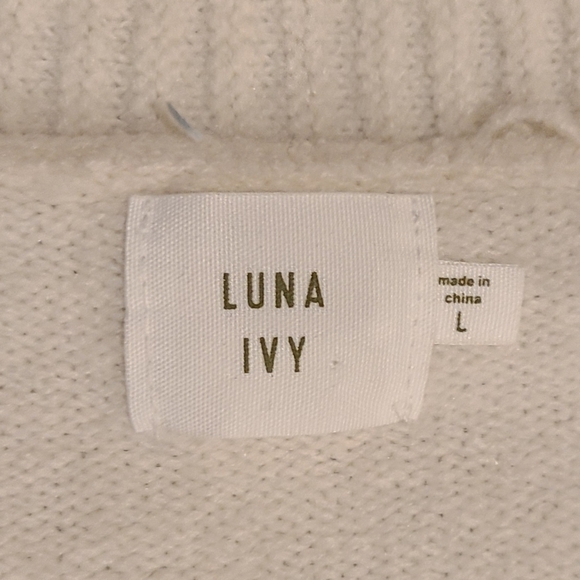 Luna Ivy Cream Cardigan with Colorful Bow Details - Picture 5 of 5